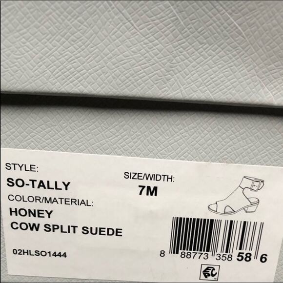 Sole Society Honey Suede Block Heel Sandals High Ankle Strap & Cutout Sz 7M BNIB - Picture 11 of 11